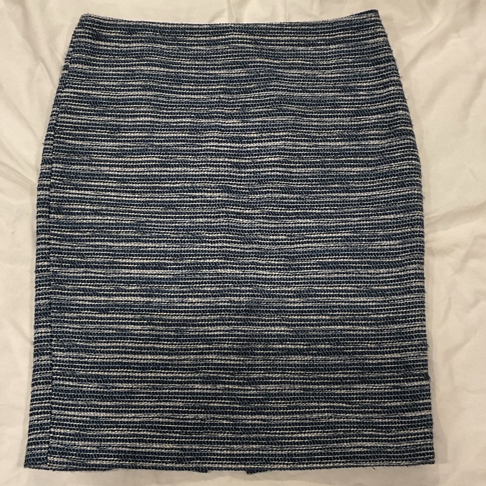 Lord + Taylors 424 FIFTH - Classic Blue and White Striped Women's Skirt Size 10